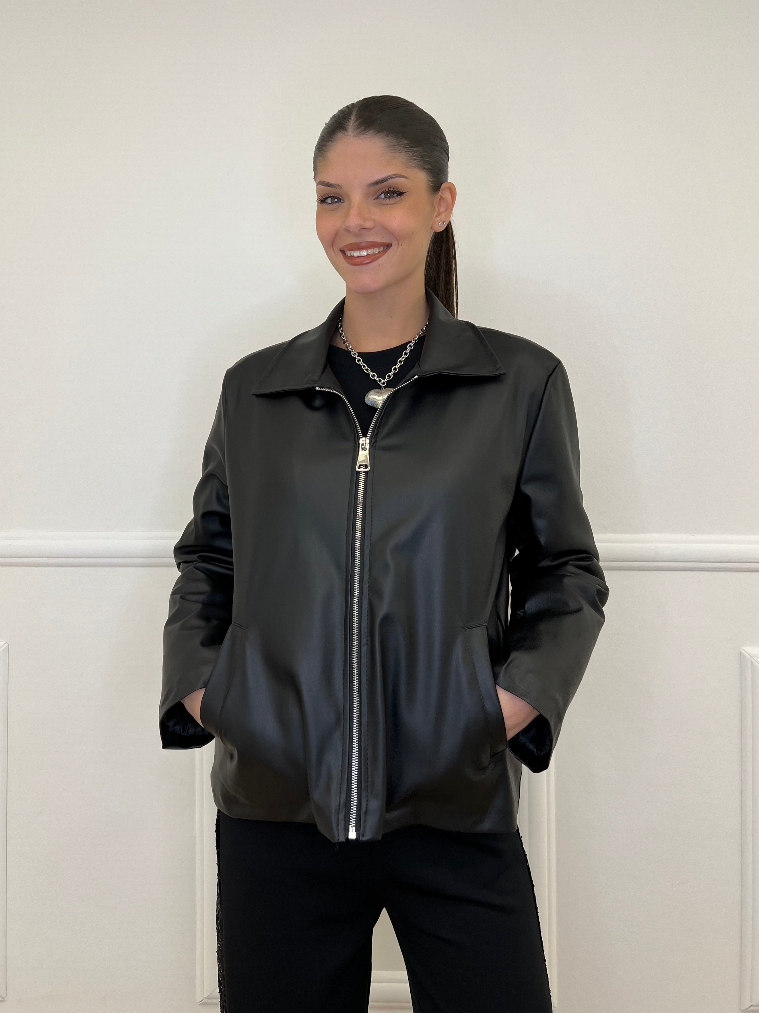 Giubbino Ecopelle 5032 Nero