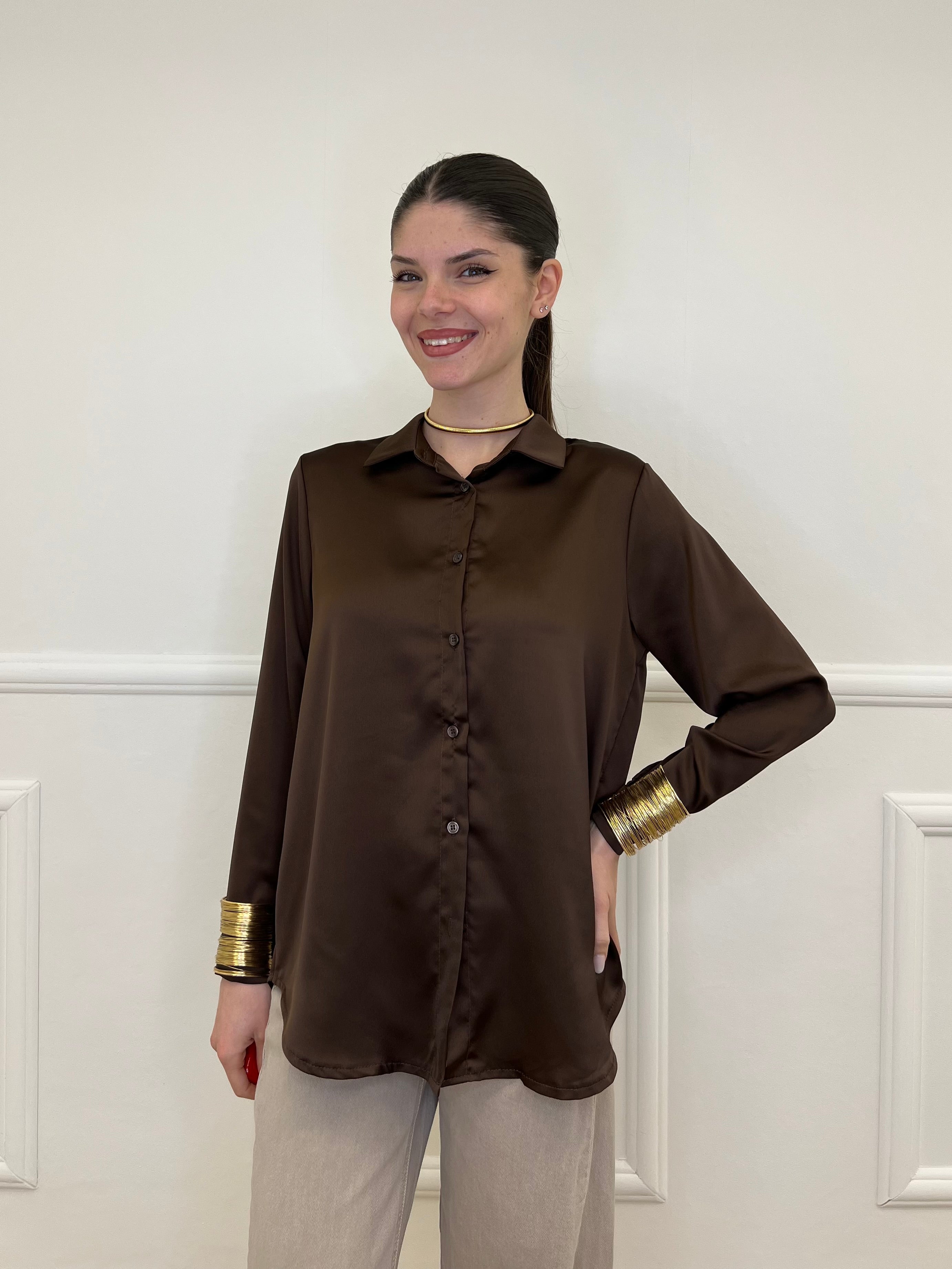 Camicia Satin 261081 Moro