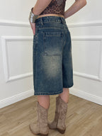 Bermuda in Denim Stonewash 22238 Blu
