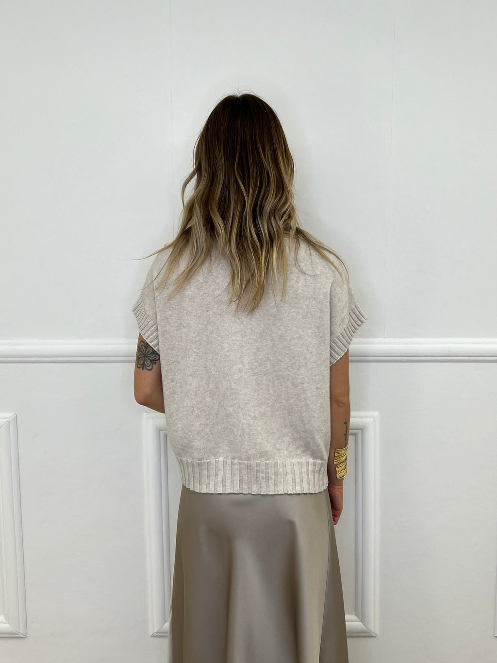 Maglia Scatoletta Maniche Corte B918 Ecru