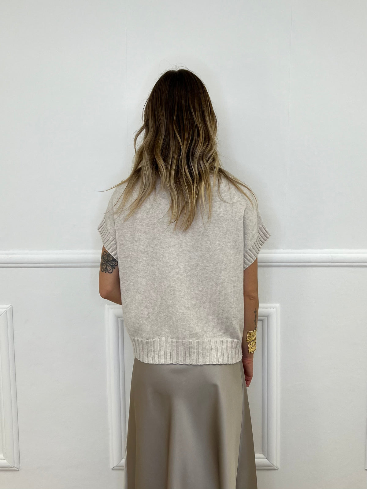Maglia Scatoletta Maniche Corte B918 Ecru