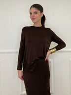 Maglia con Pizzo 60553 Moro