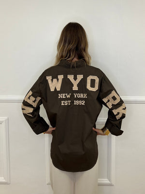 Camicia Over New York 9876 Marrone