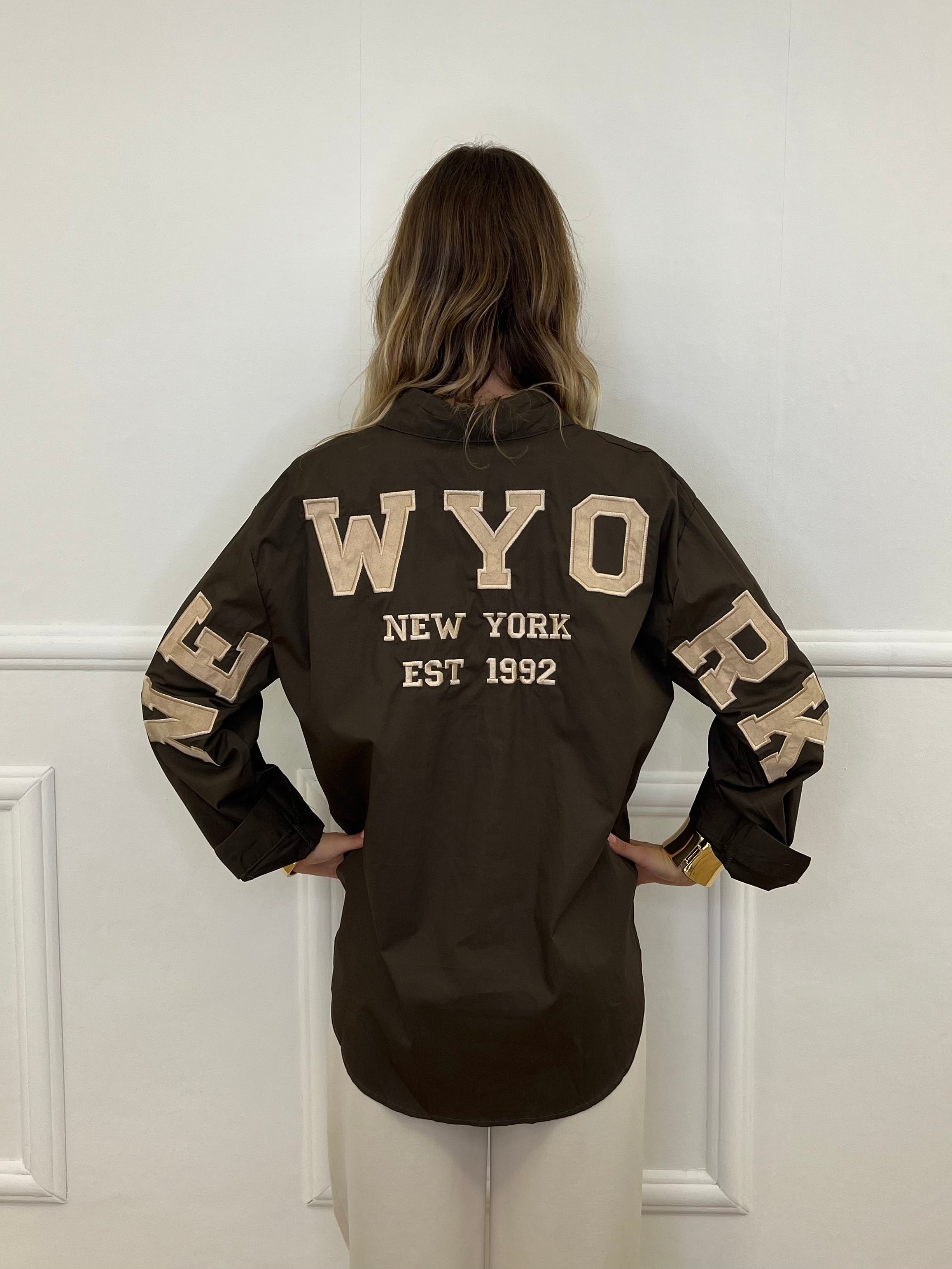 Camicia Over New York 9876 Marrone