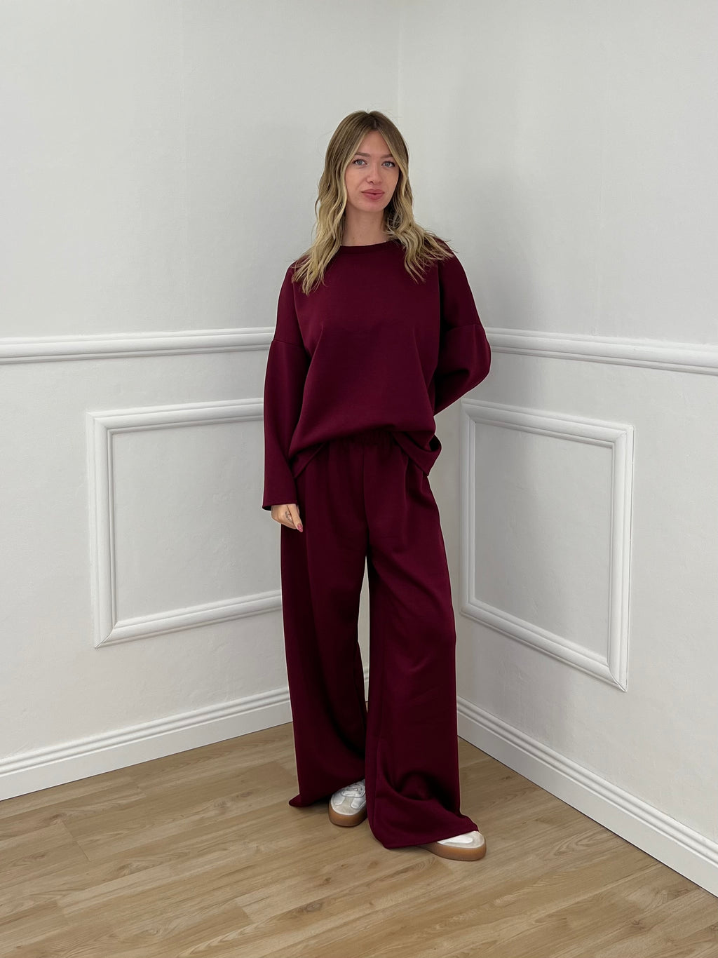 Tuta Over in Viscosa 3277 Bordeaux