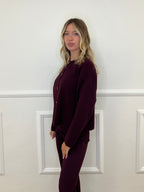 Cardigan Coreana Bottoni 7370 Burgundy