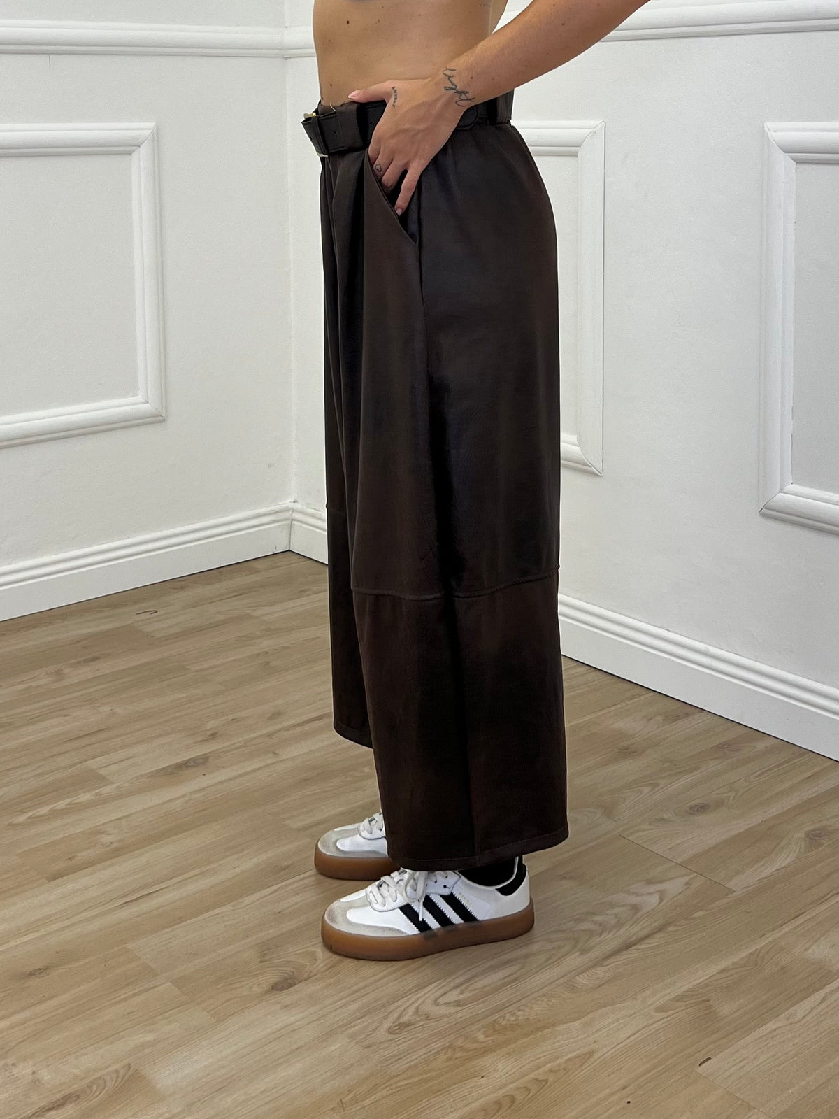 Pantalone Gaucho Baggy Used 4840 Marrone