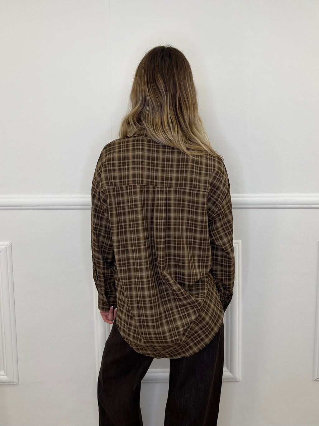 Camicia Check 17298 Marrone e Camel