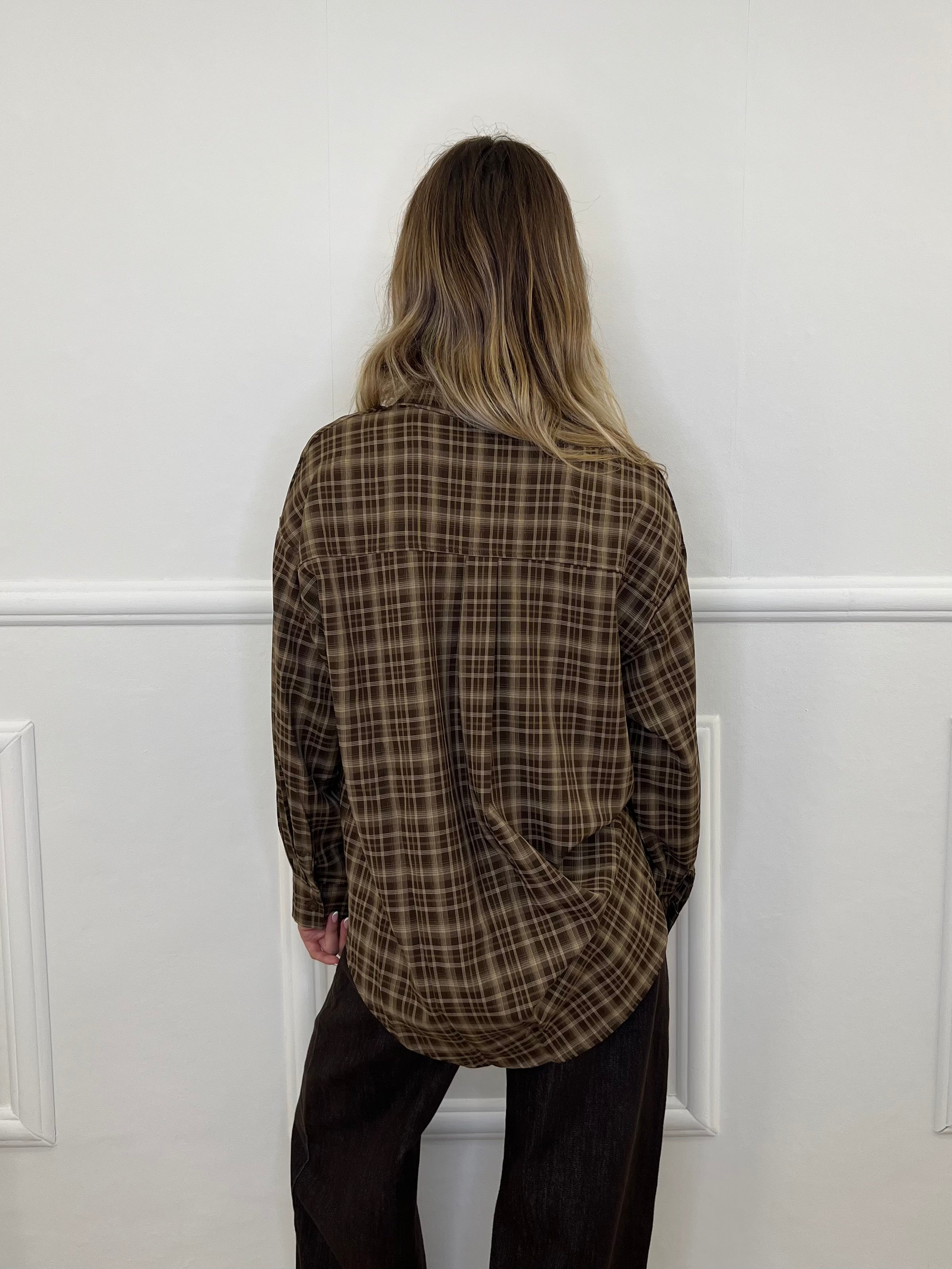 Camicia Check 17298 Marrone e Camel