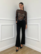 Pantalone Flare 51134 Nero - Bazar Abbigliamento