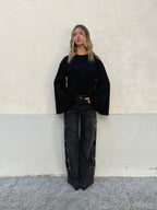 Maglia Maniche Ampie Lumina LD6307 Nero