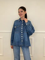 Camicia Denim Over Bottoni JC971