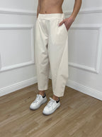 Pantalone Balloon Punto Milano 9516 Panna