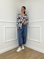 Pantalone Baggy Viscosa 2815 Avio