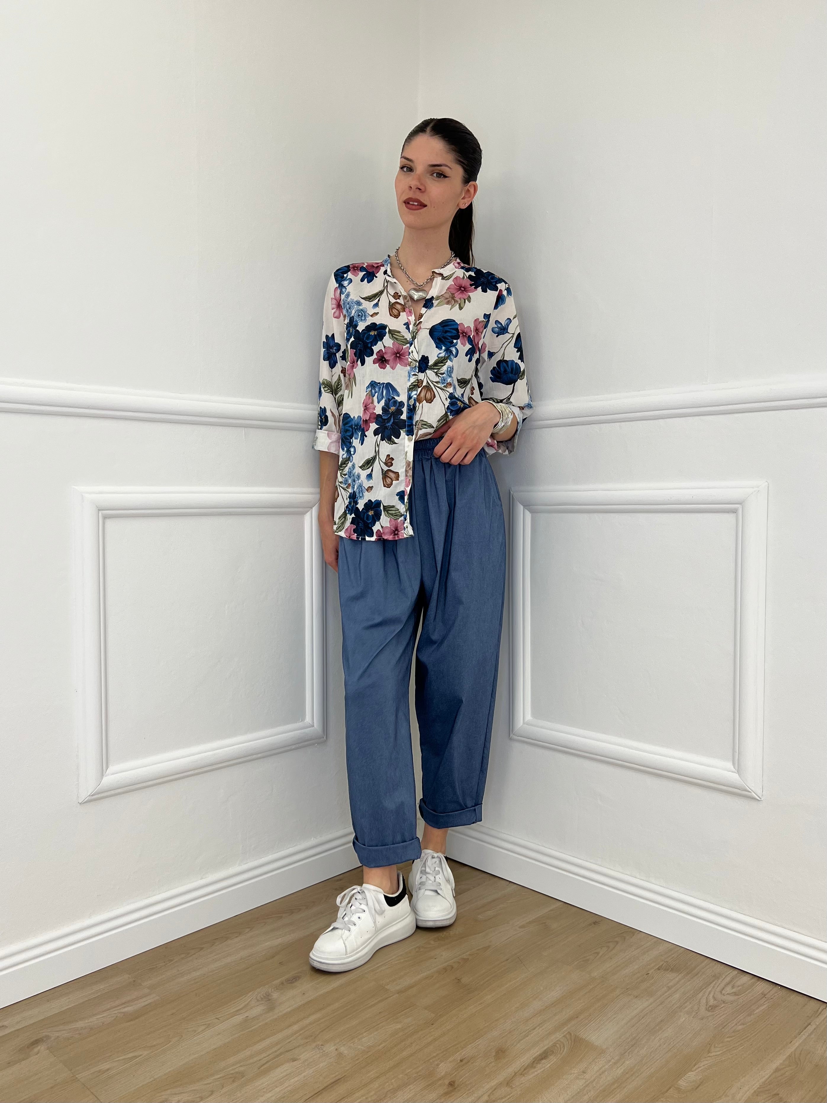 Pantalone Baggy Viscosa 2815 Avio