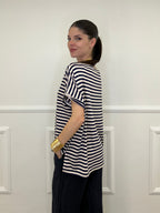 Maglia Barchetta Righe 2628 Blu e Ecru