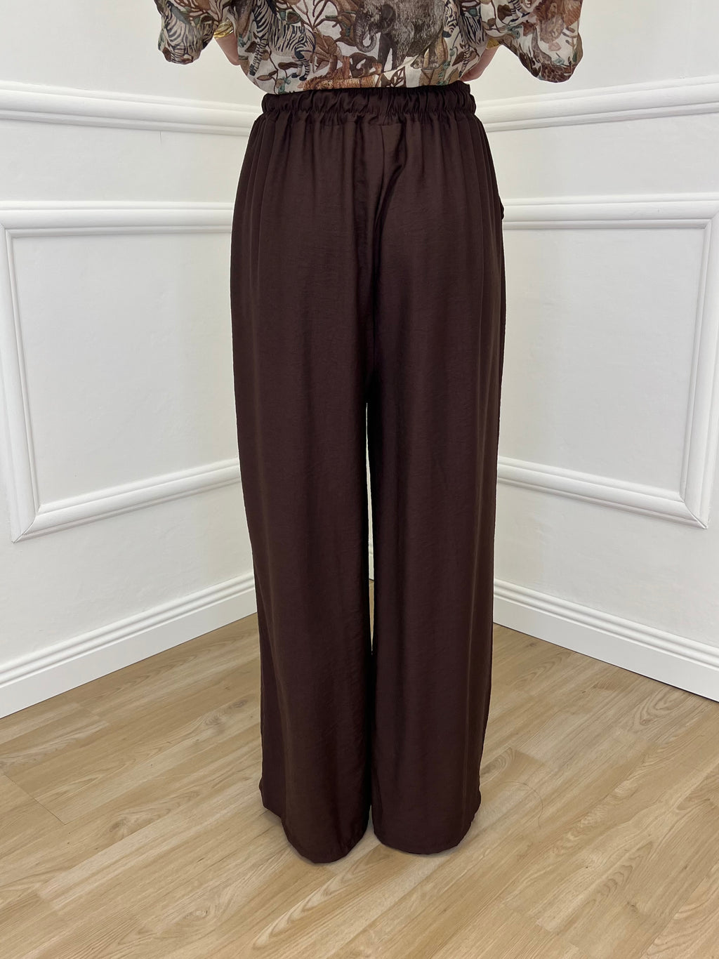 Pantalone Froissé Coulisse 81005 Marrone