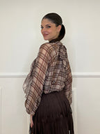 Madras Jabot Shirt L5327 Ecru