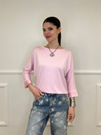 Maglia Barchetta Con Profili in Satin 43002