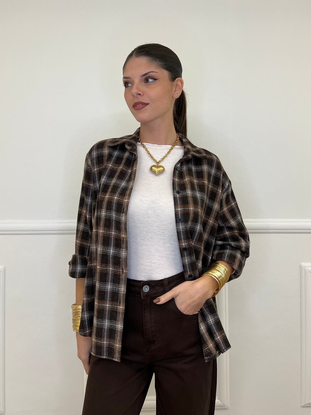 Camicia Madras A35 Moro