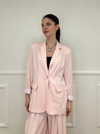 Blazer Con Fodera Gessata 216401 Rosa