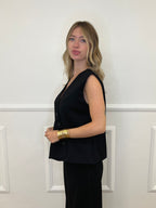 Gilet Chiusura Diagonale 2430 Nero