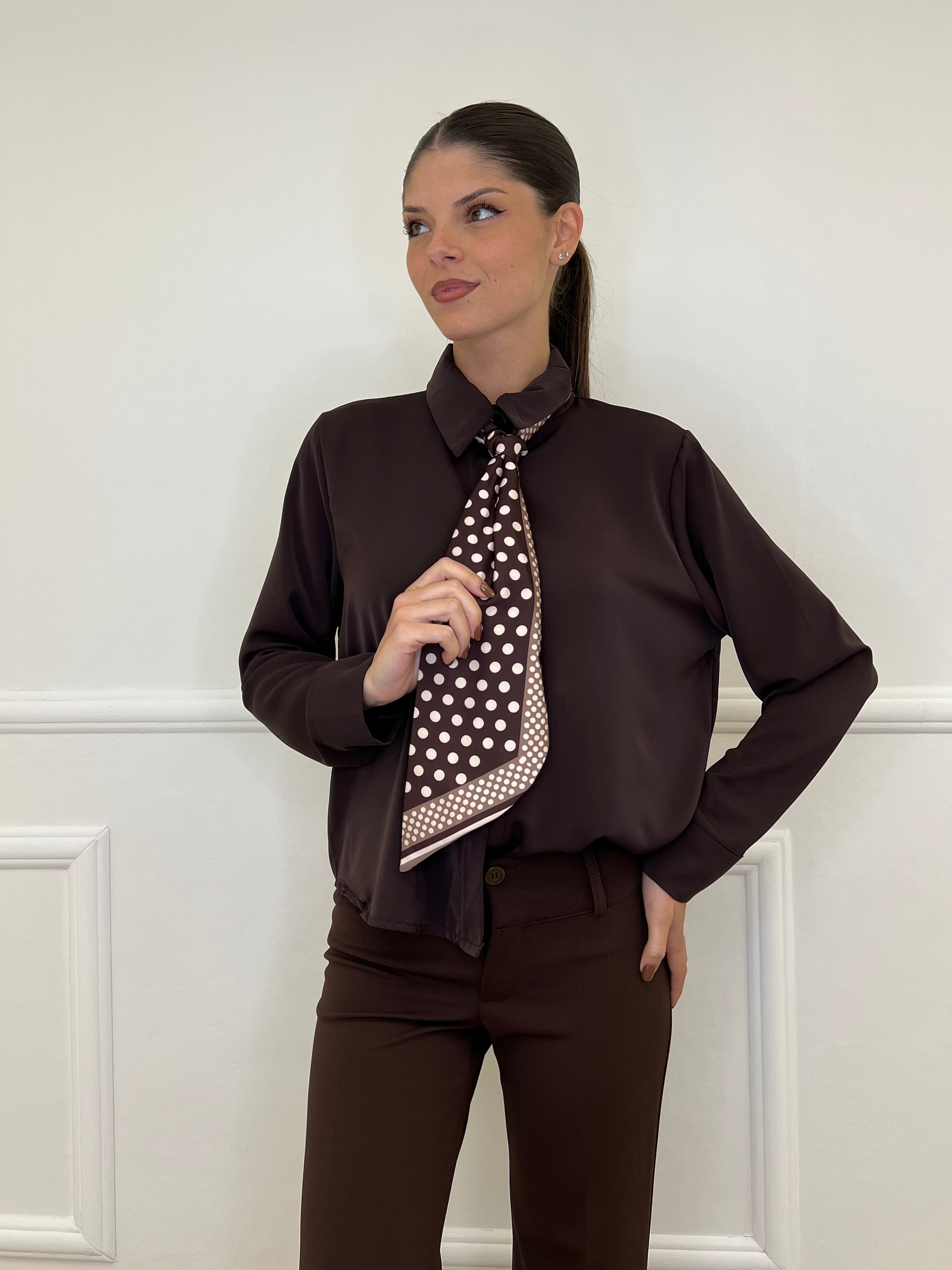 Camicia Foulard Pois 113638 Moro