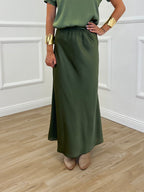 Longuette In Satin 2236 Verde Militare
