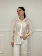 Camicia Tencel Ricami 7357 Ecru