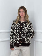 Cardigan Coreana Maculato 1907 Marrone