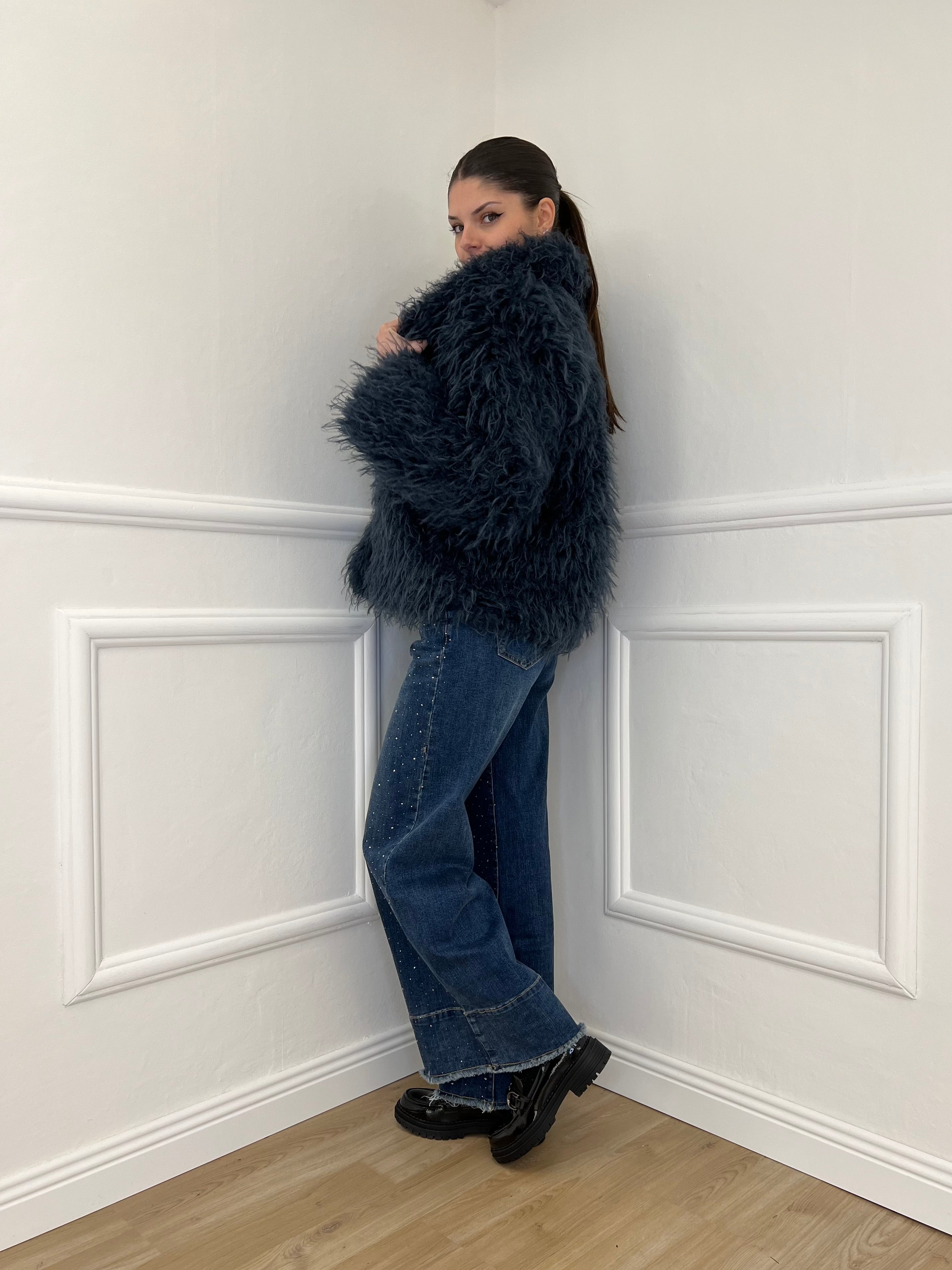 Jeans Strass K813-1 Blu