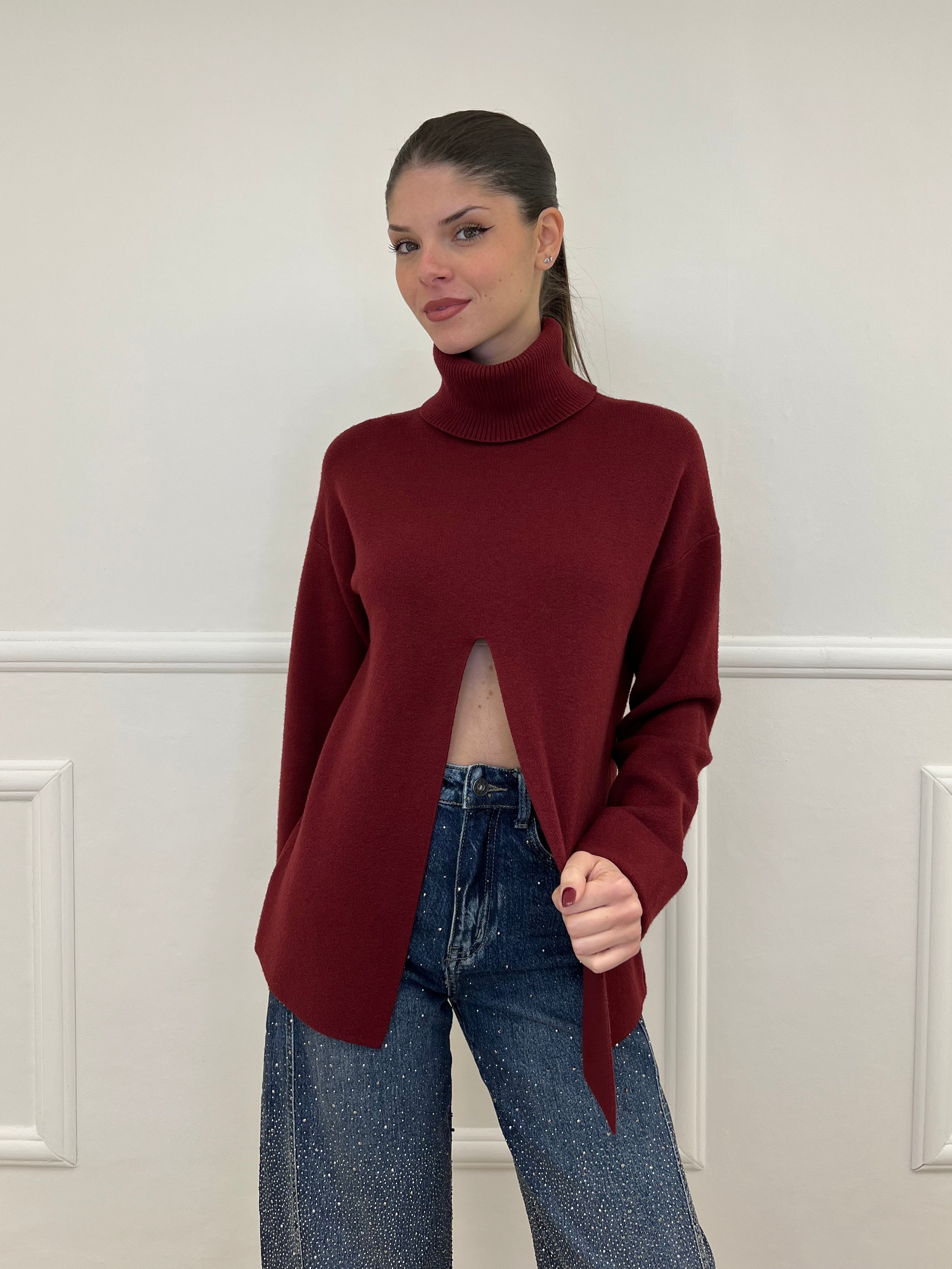 Maglia Spacco 10834 Bordeaux