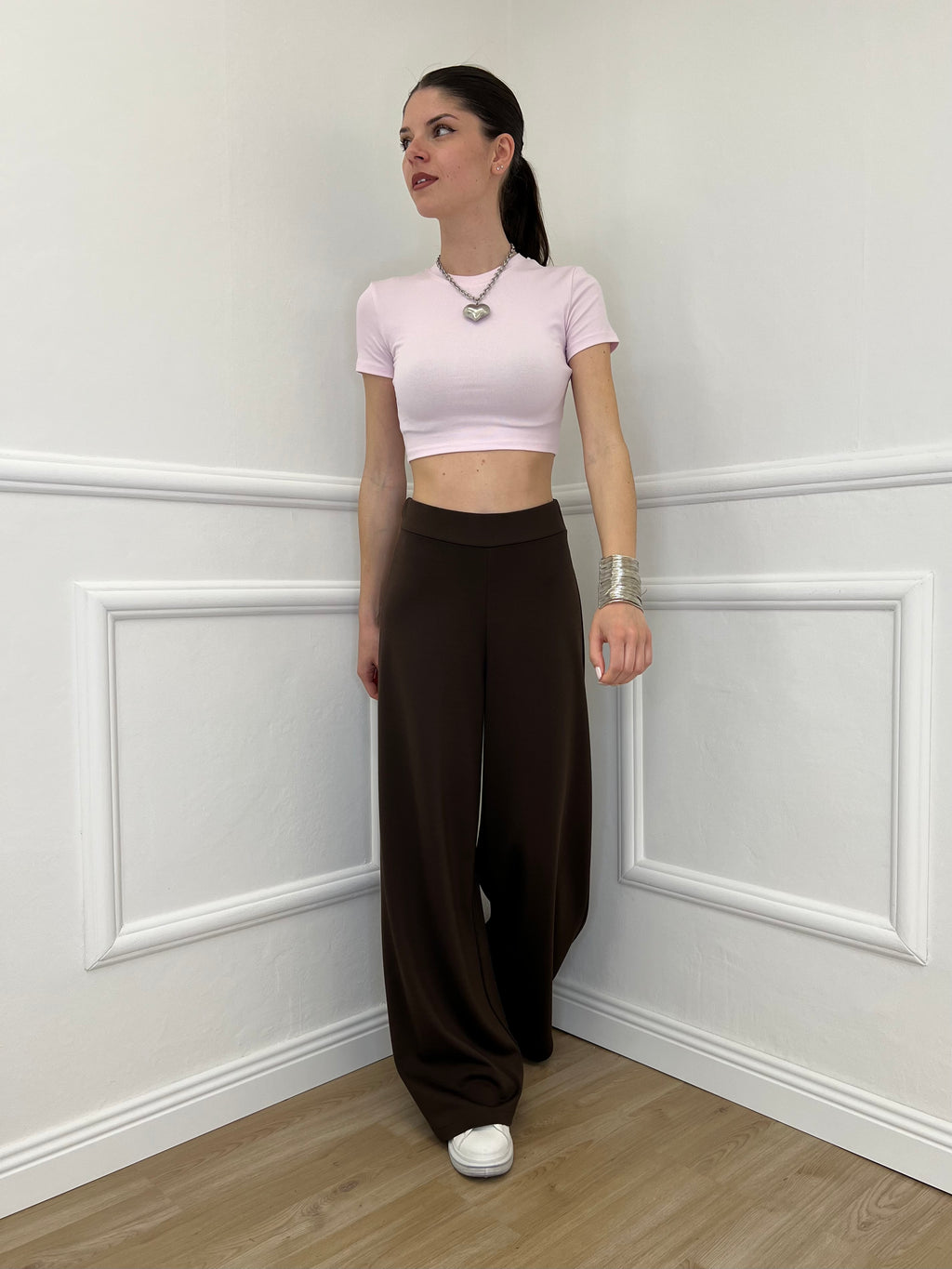 T-shirt Crop Lumina LC240001 Rosa