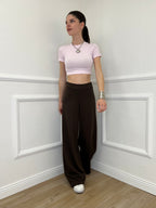 T-shirt Crop Lumina LC240001 Rosa