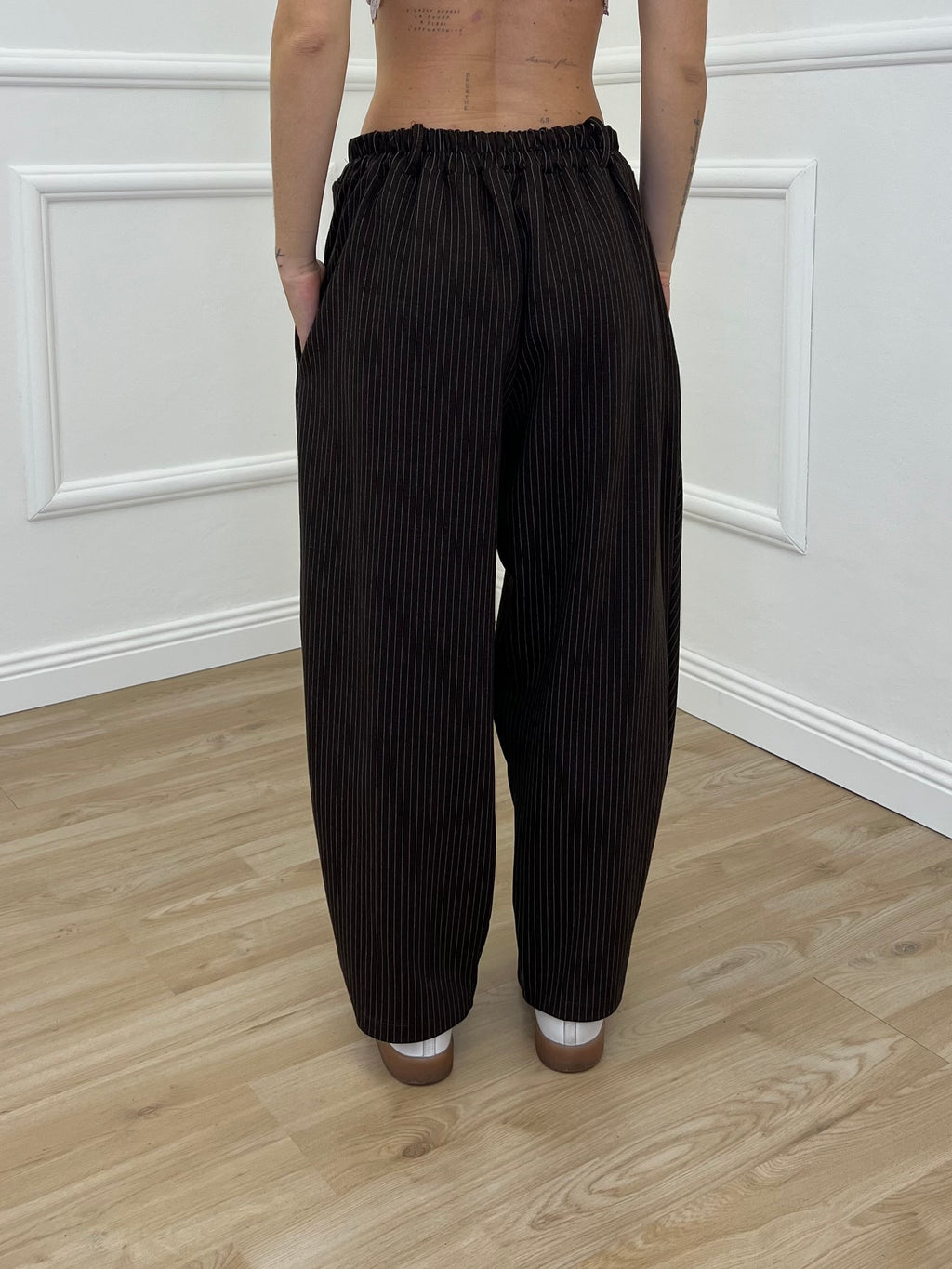 Pantalone Gessato Portafoglio PM 5970 Marrone