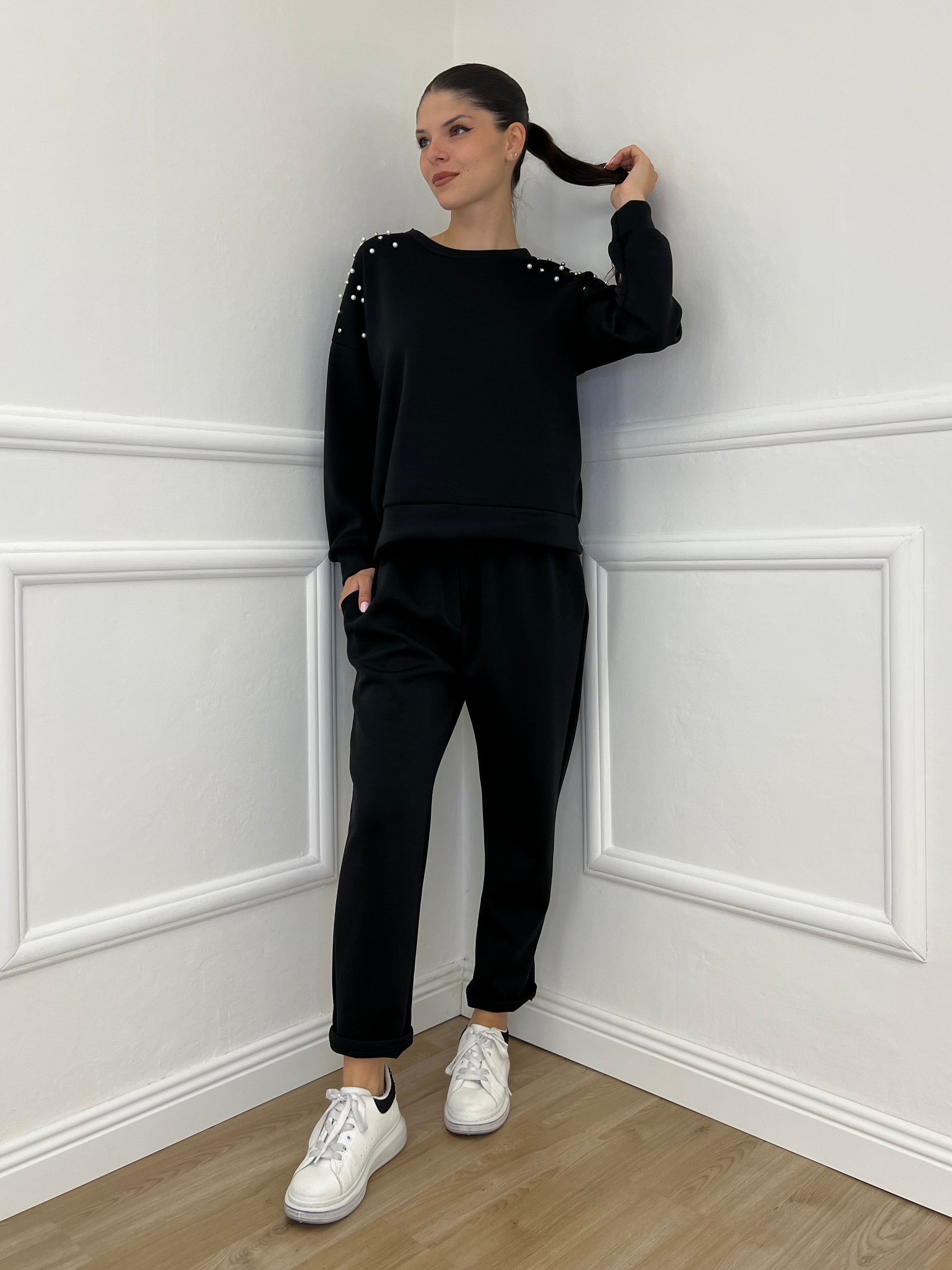 Pantalone Felpa 2252 Nero - Bazar Abbigliamento