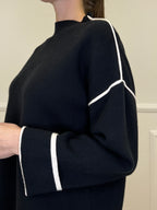 Maglia Profili Contrasto 5337 Nero