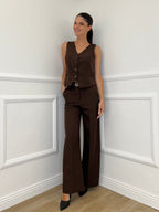 Completo Gilet 231280 Marrone