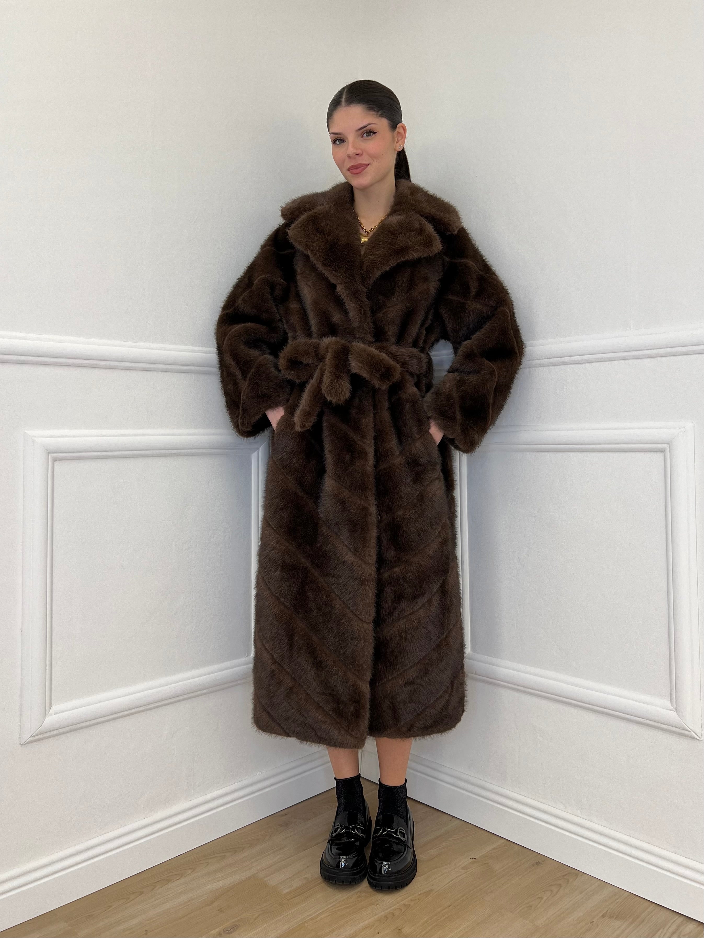 Pelliccia Lunga Fusciacca Y0223 Moro