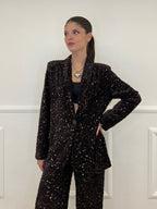 Giacca Ciniglia Paillettes 2466 Moro