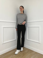 Pantalone Flare Cintura 26513 Nero