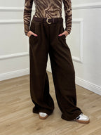 Pantalone Corduroy Cintura 27998 Marrone
