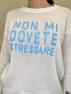 Maglia "Non Mi Dovete Stressare" 3695 Bianco