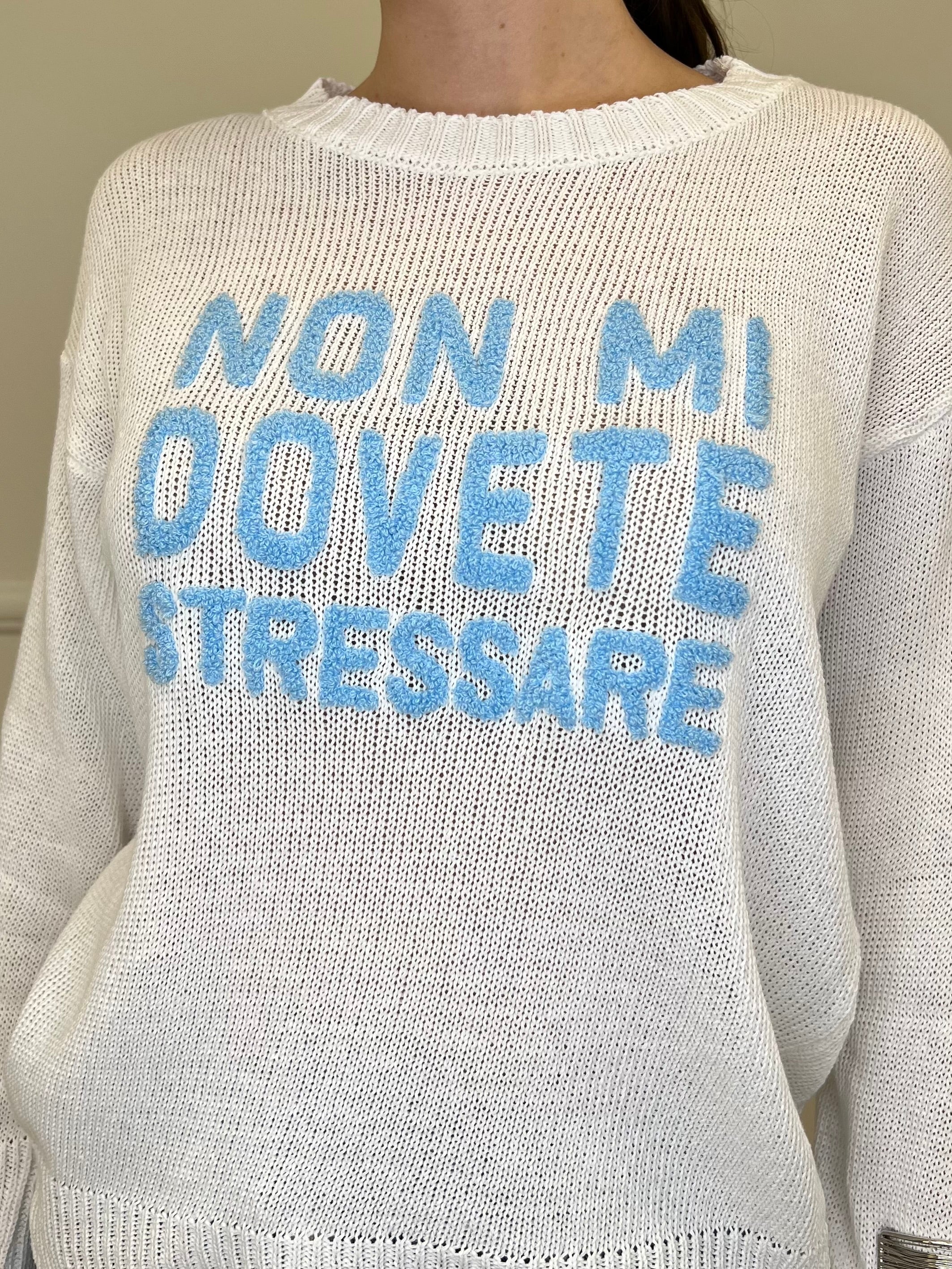 Maglia "Non Mi Dovete Stressare" 3695 Bianco
