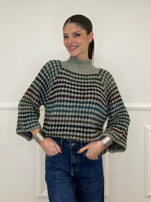 Maglia Jacquard 25453 Verde