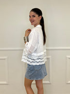 Camicia Lino Maniche Sangallo 1788 Bianco