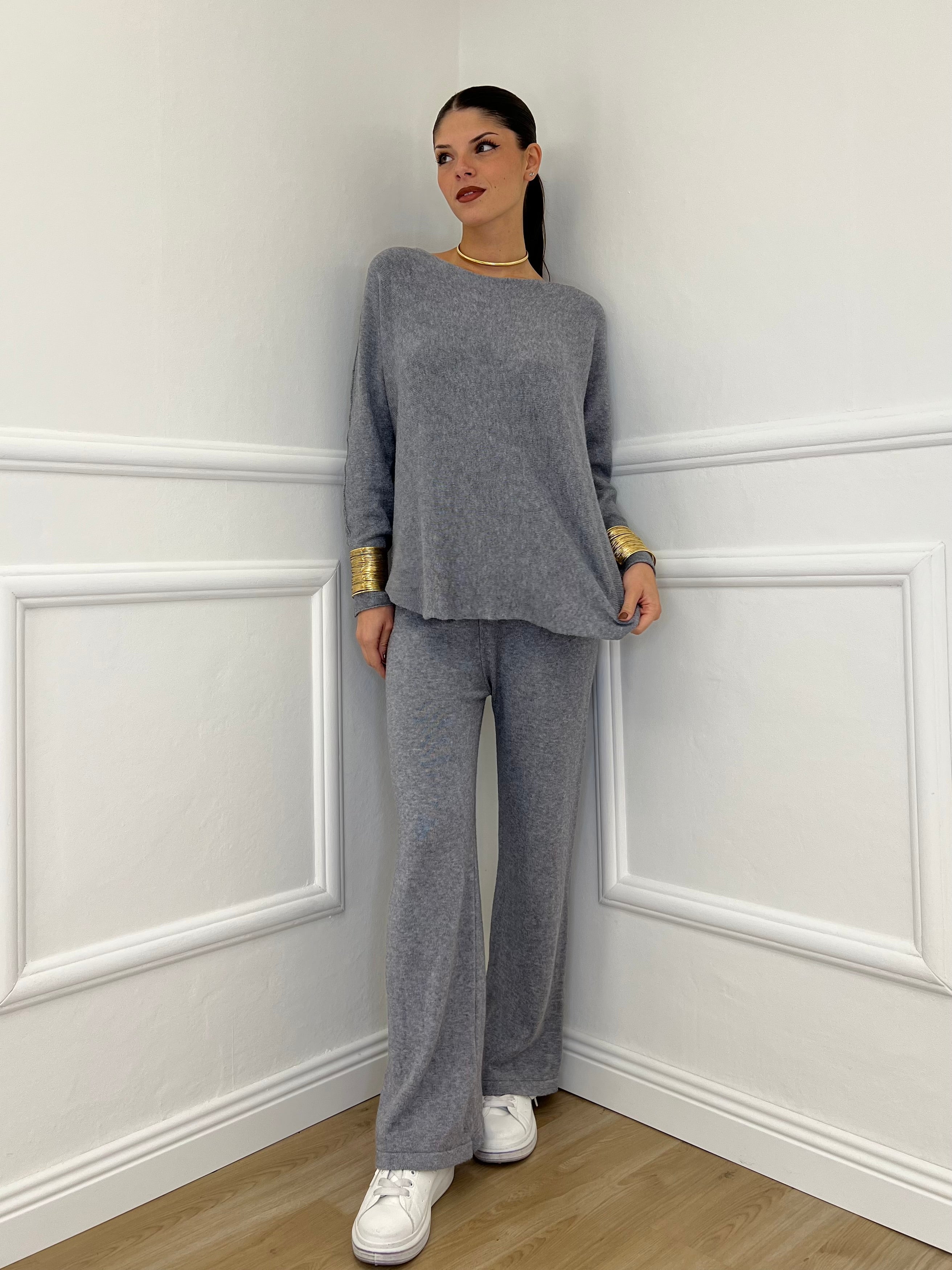 Completo Girocollo 24043 Grigio