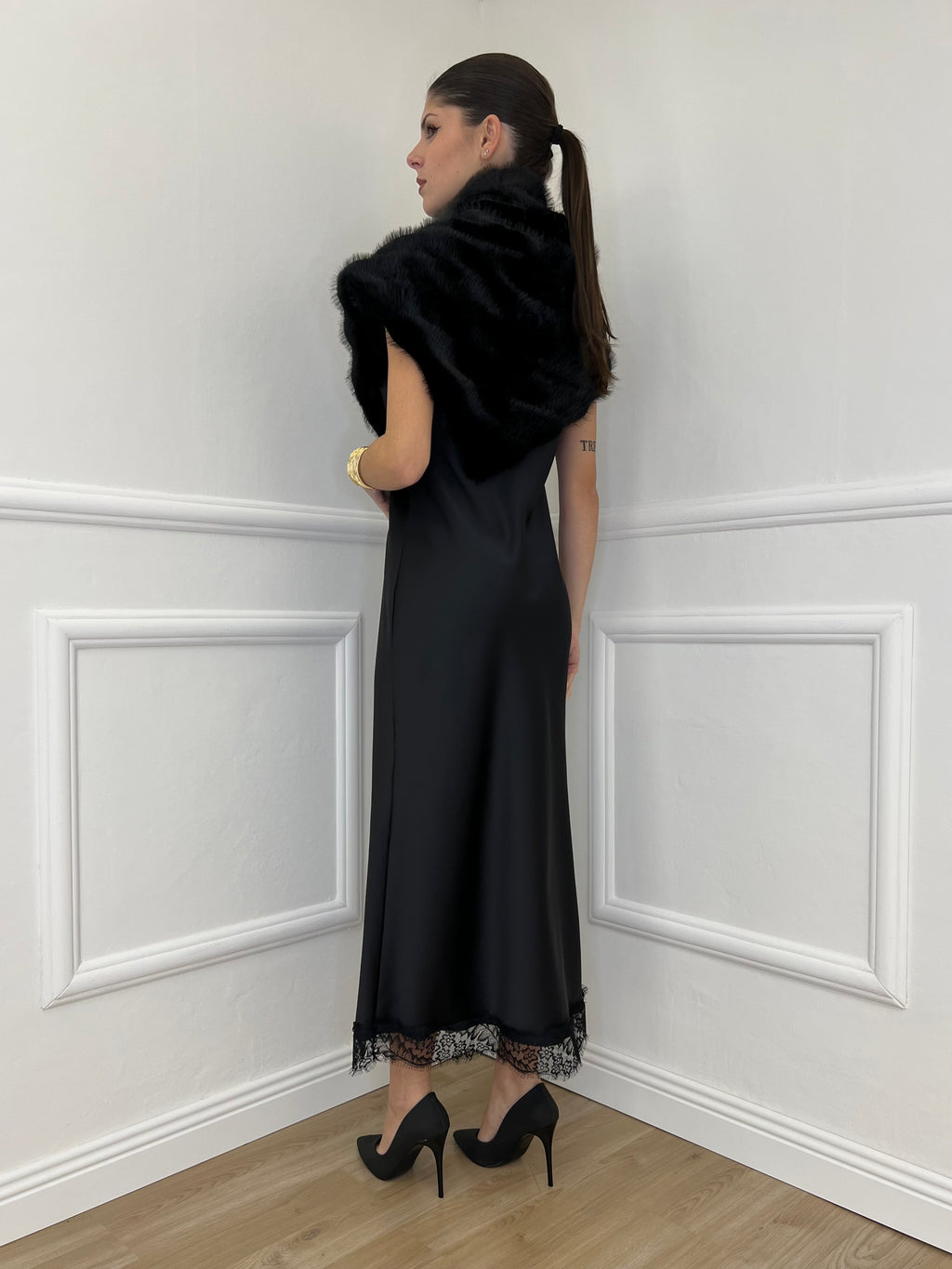 Stola Pelliccia 88825 Nero