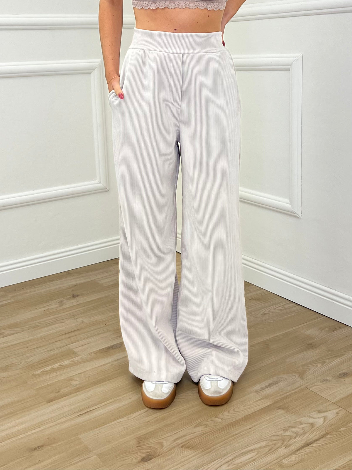 Pantalone Velluto a Coste 683 Panna