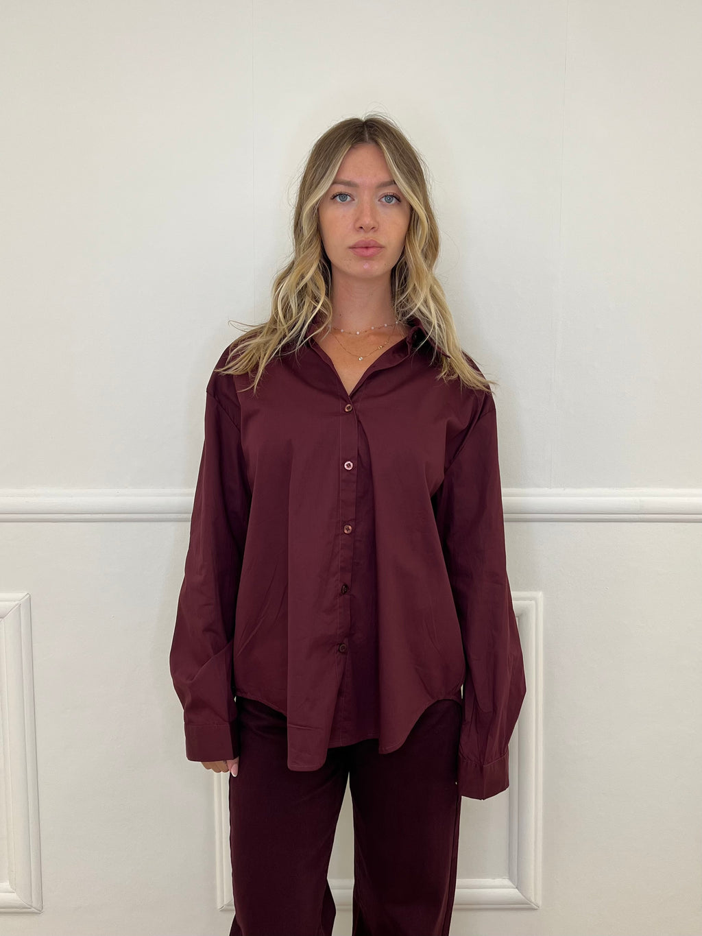 Camicia Over New York 9876 Burgundy